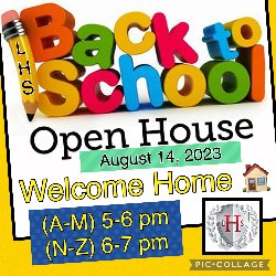 Picture of the Back to school Open House flyer.